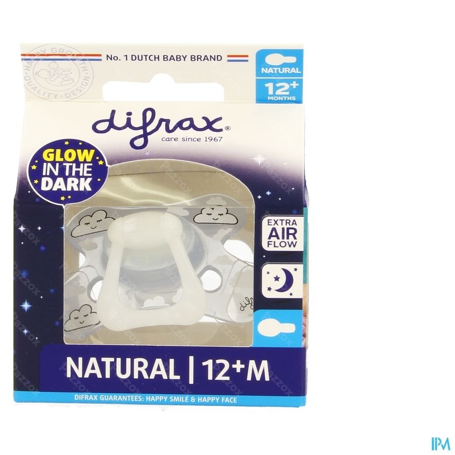 Difrax Fopspeen Natural 12m+ Nacht