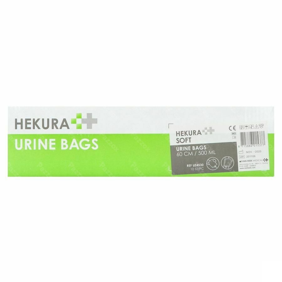 Hekura Soft Poche Urine 500ml 60cm+rob. 10 Uz4530