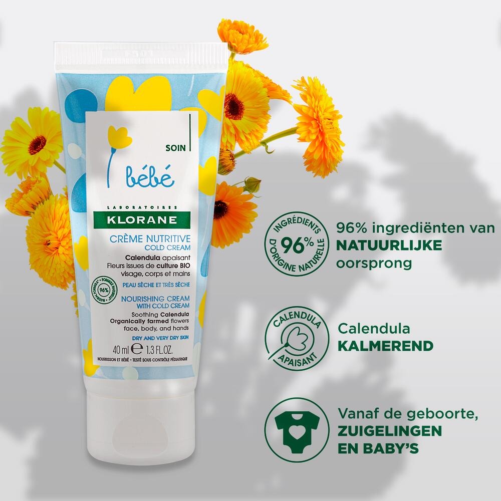 Klorane Baby Voedende Creme Met Cold Cream Tube 40ml