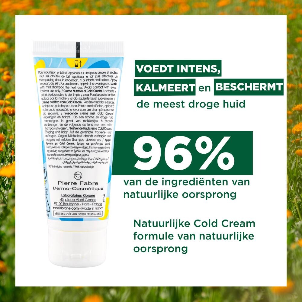 Klorane Baby Voedende Creme Met Cold Cream Tube 40ml