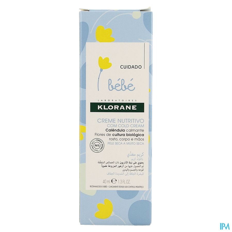 Klorane Baby Voedende Creme Met Cold Cream Tube 40ml