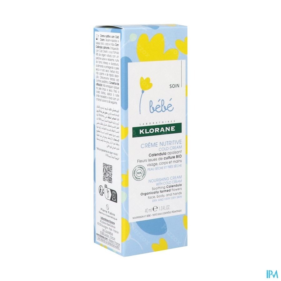 Klorane Baby Voedende Creme Met Cold Cream Tube 40ml