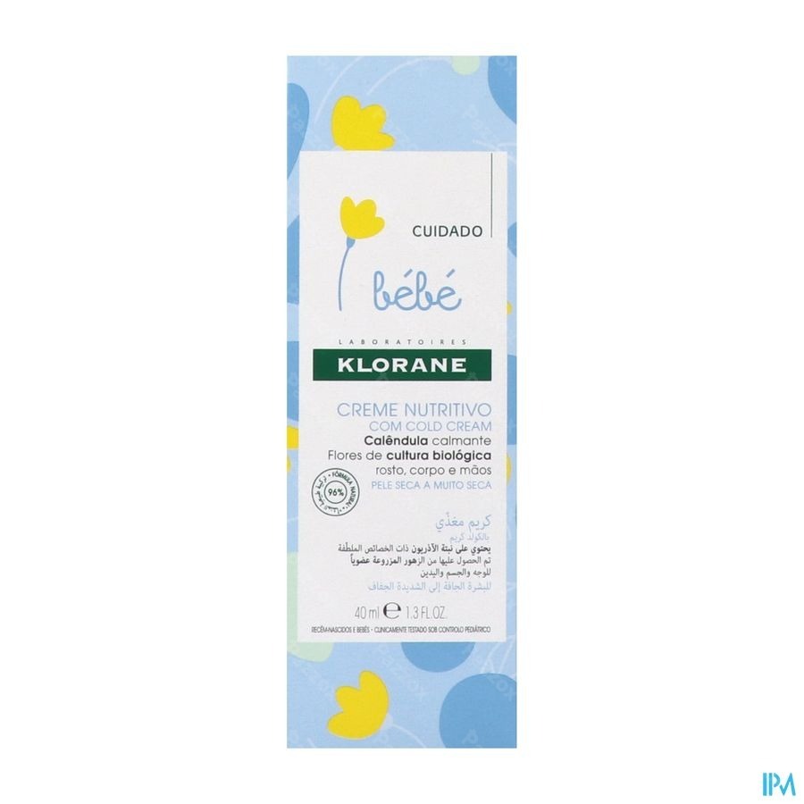 Klorane Baby Voedende Creme Met Cold Cream Tube 40ml
