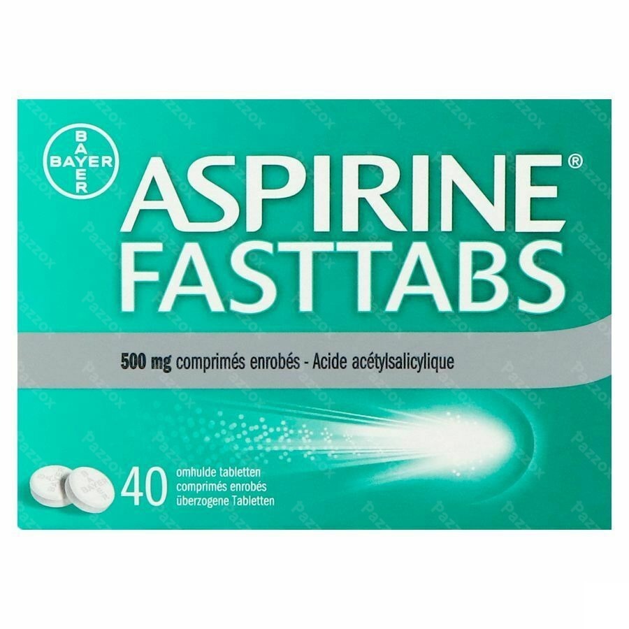 Aspirine Fasttabs 500mg 40 Comprimés