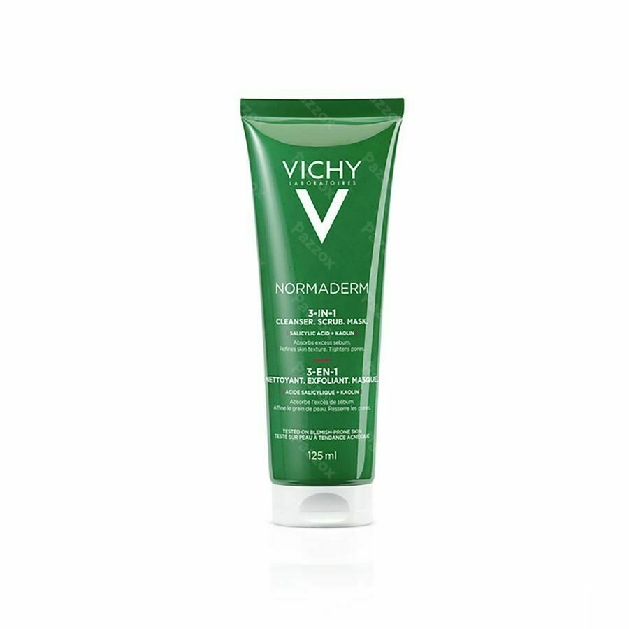 Vichy Normaderm 3-in-1 Reiniging/Scrub/Masker voor een Acne Gevoelige Huid 125ml