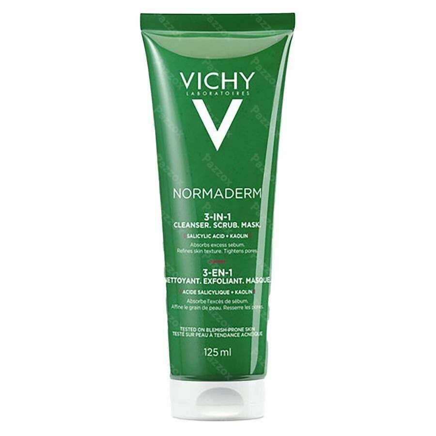 Vichy Normaderm 3-in-1 Reiniging/Scrub/Masker voor een Acne Gevoelige Huid 125ml