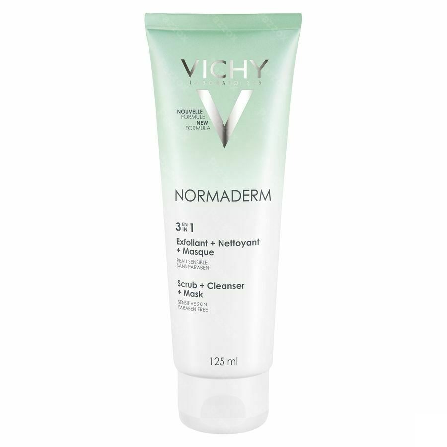 Vichy Normaderm 3-in-1 Reiniging/Scrub/Masker voor een Acne Gevoelige Huid 125ml