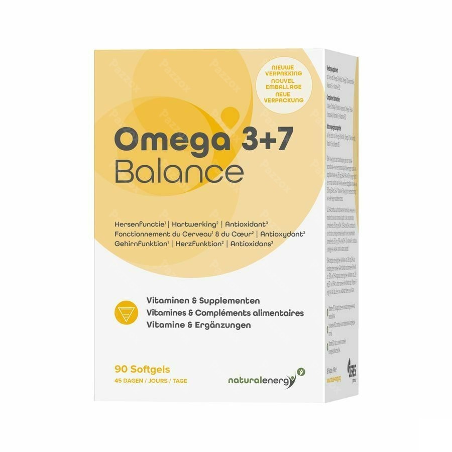 Natural Energy Omega 3+7 Balance 90 Gélules