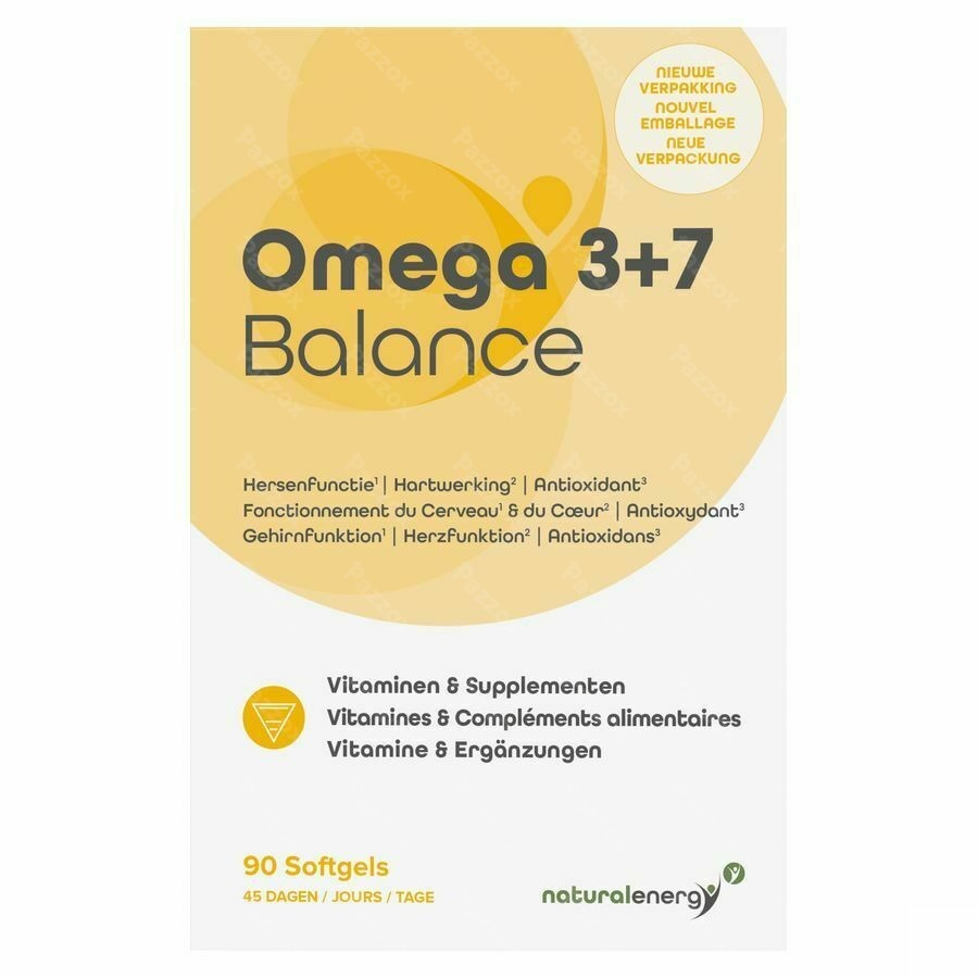 Natural Energy Omega 3+7 Balance 90 Gélules