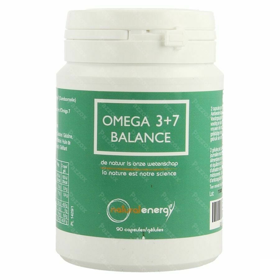 Natural Energy Omega 3+7 Balance 90 Gélules
