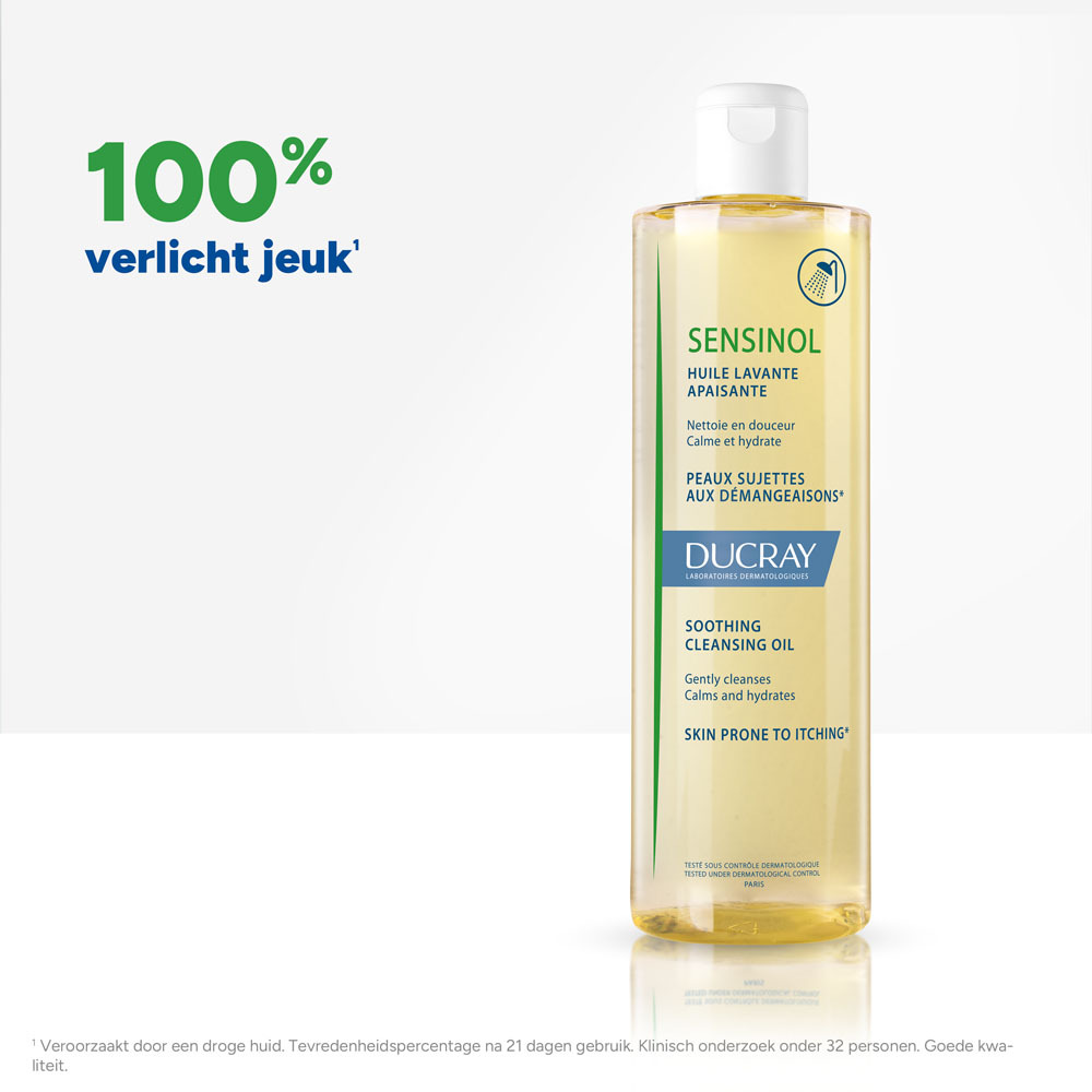 Ducray Sensinol Reinigingsolie, huid die vatbaar is voor jeuk 400ml