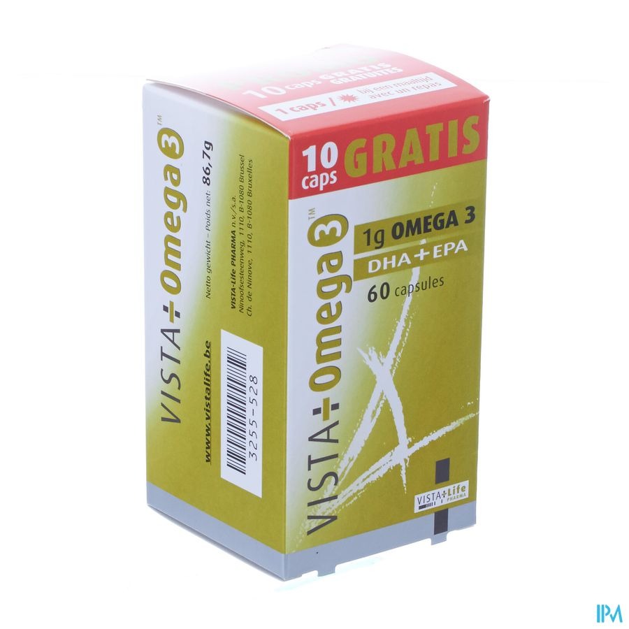 Vista Omega 3 Caps 60 50+10 Promo