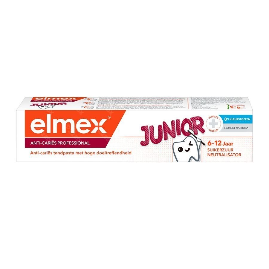 Elmex Anti-cari&euml;s Professional Junior 6-12 Tandpasta Tube 75ml