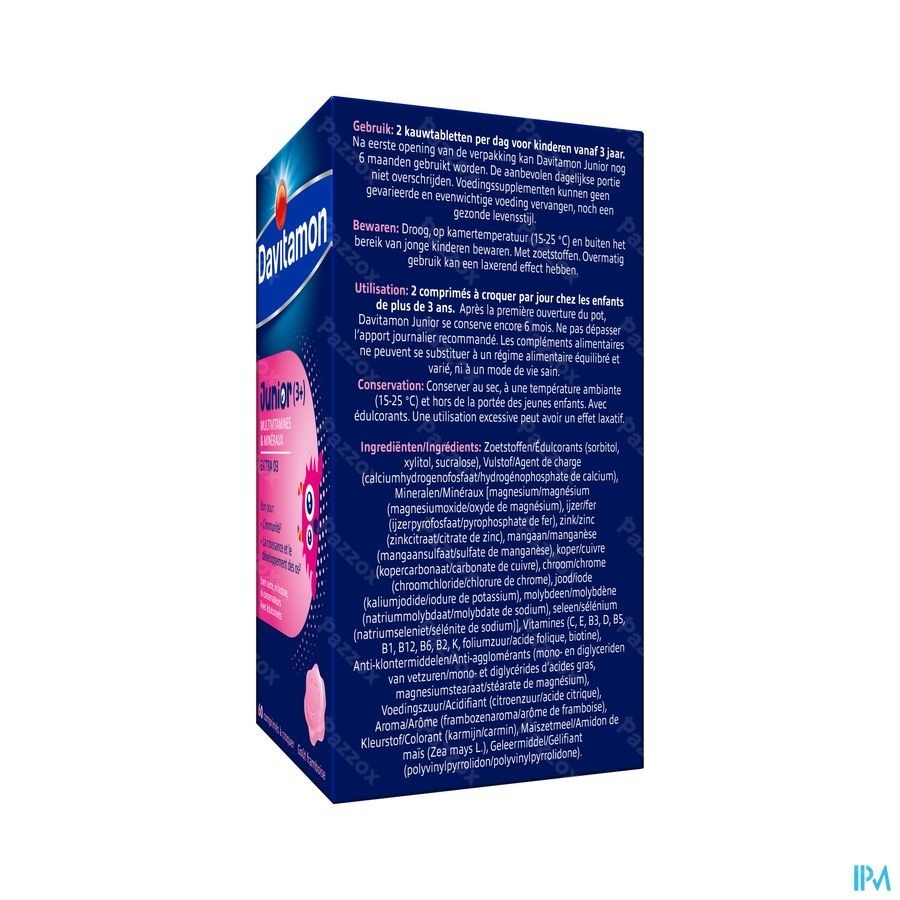 Davitamon Junior Framboos 60 Kauwtabletten