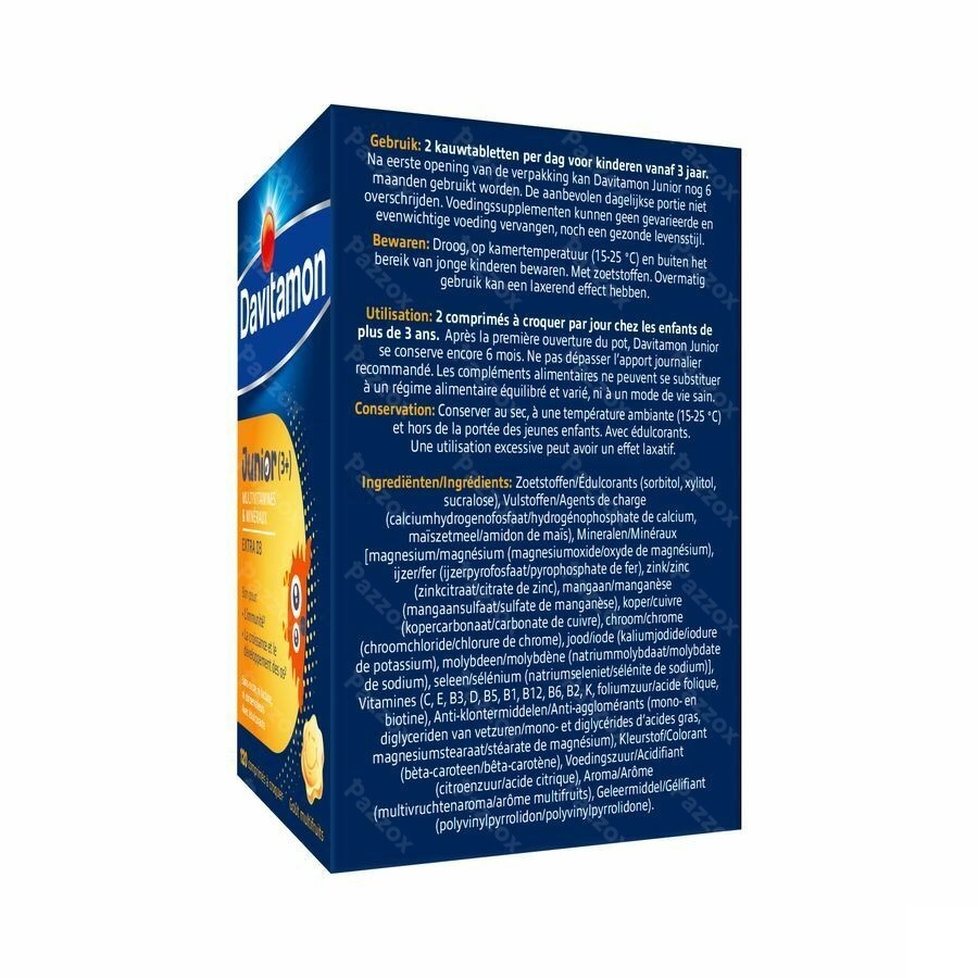 Davitamon Junior Multivitamine Vruchtensmaak 120 Kauwtabletten