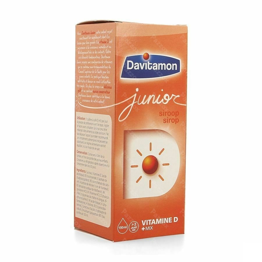 Davitamon Junior Sirop +1 An V1 - Pazzox, pharmacie en ligne Davitamon Junior Sirop +1 An V1 - Pazzox, pharmacie en ligne