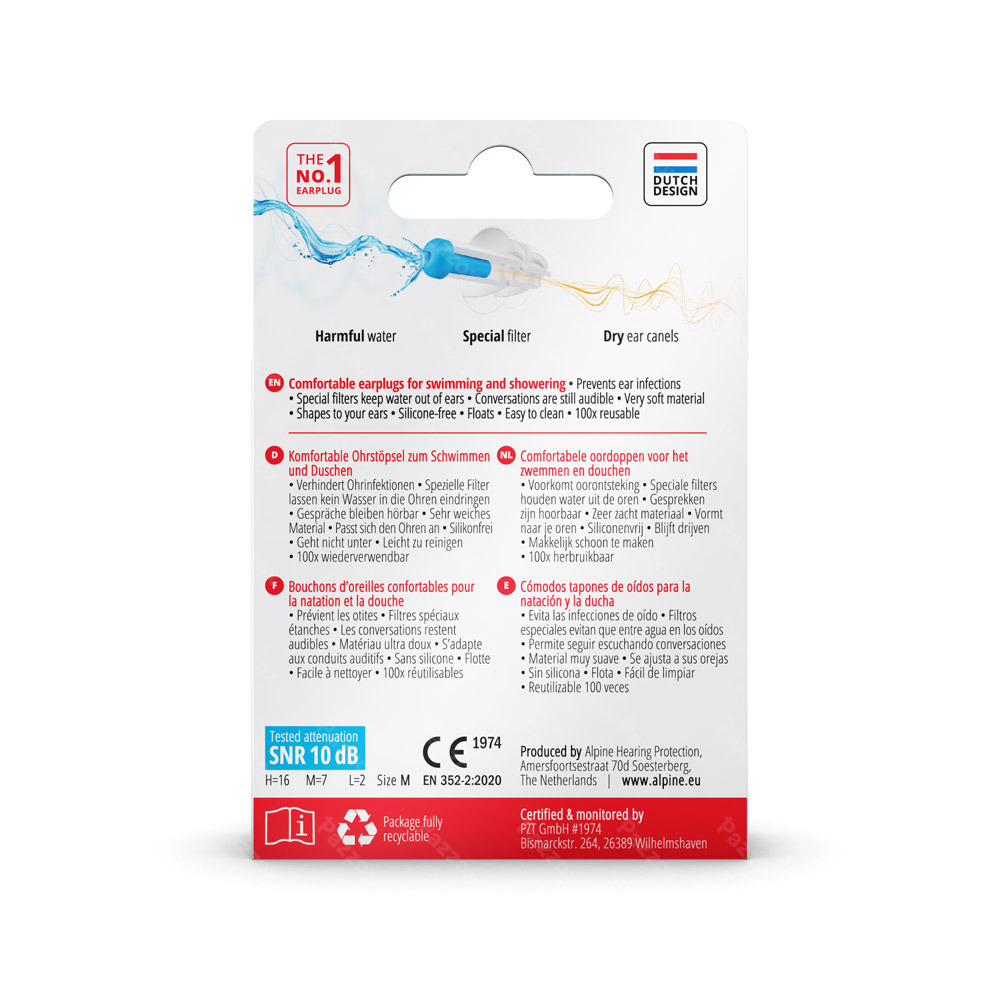 Alpine SwimSafe 1 Paar Oordoppen