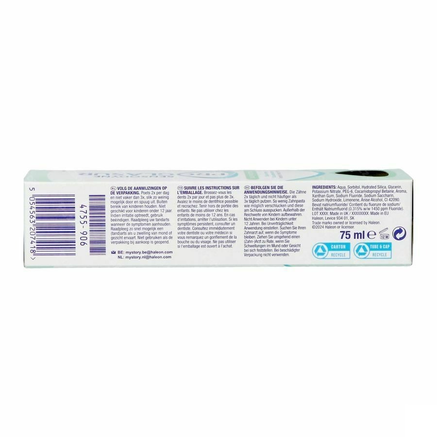 Sensodyne Proglasur Daily Protection Tandpasta Glazuurbescherming 75ml