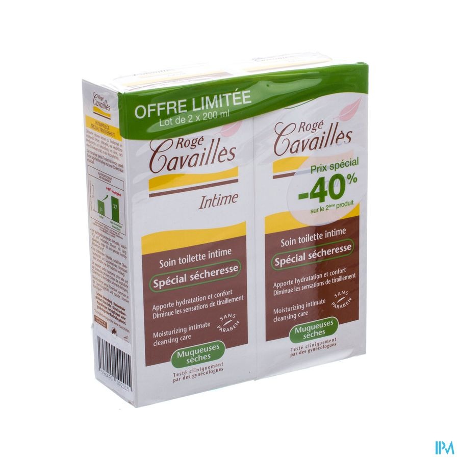 Roge Cavailles Gel Doux Toil.intime Seche. 2x200ml