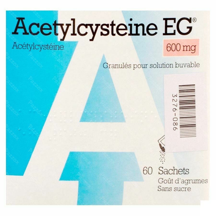 Acetylcysteine EG 600mg 60 Sachets