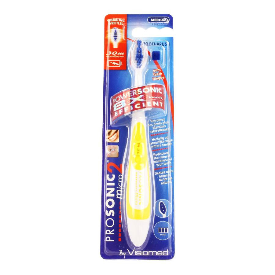 Visiomed Brosse à dents electrique Prosonic micro2 sonic Jaune