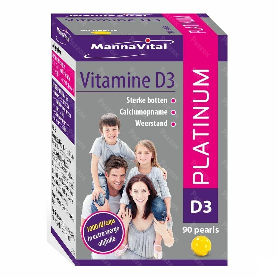 Mannavital Vitamine D3 Platinum Caps 90
