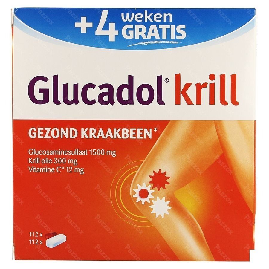 Glucadol Krill Voedingssupplement Kraakbeen 112 Tabletten + 112 Capsules Promo