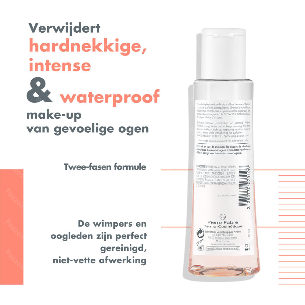 Avene Essentiels Oog Makeup Remover Wtp 125ml