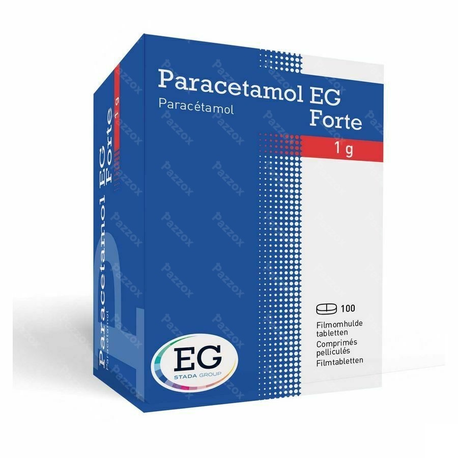 Paracetamol EG Forte 1G Comp Pell 100X1000Mg Pot