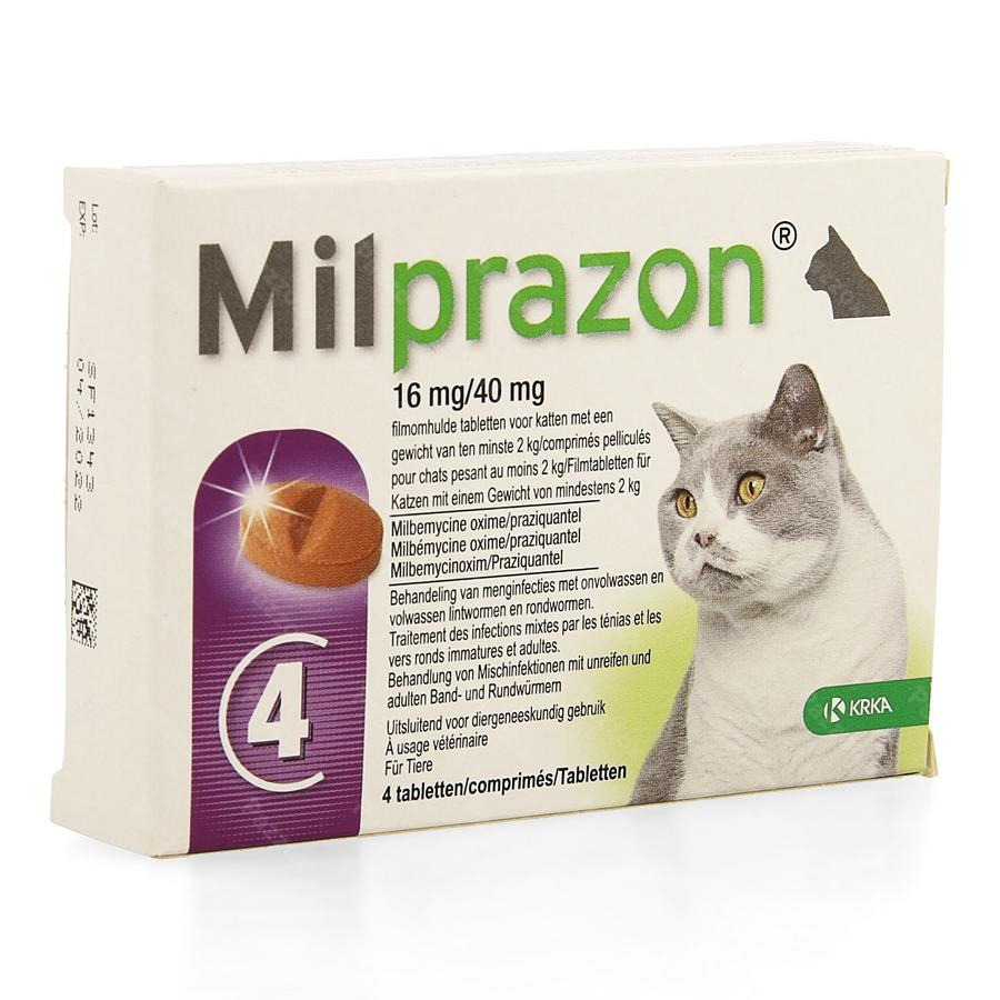Milprazon 16mg/ 40mg Kat +2kg Comp 1x4