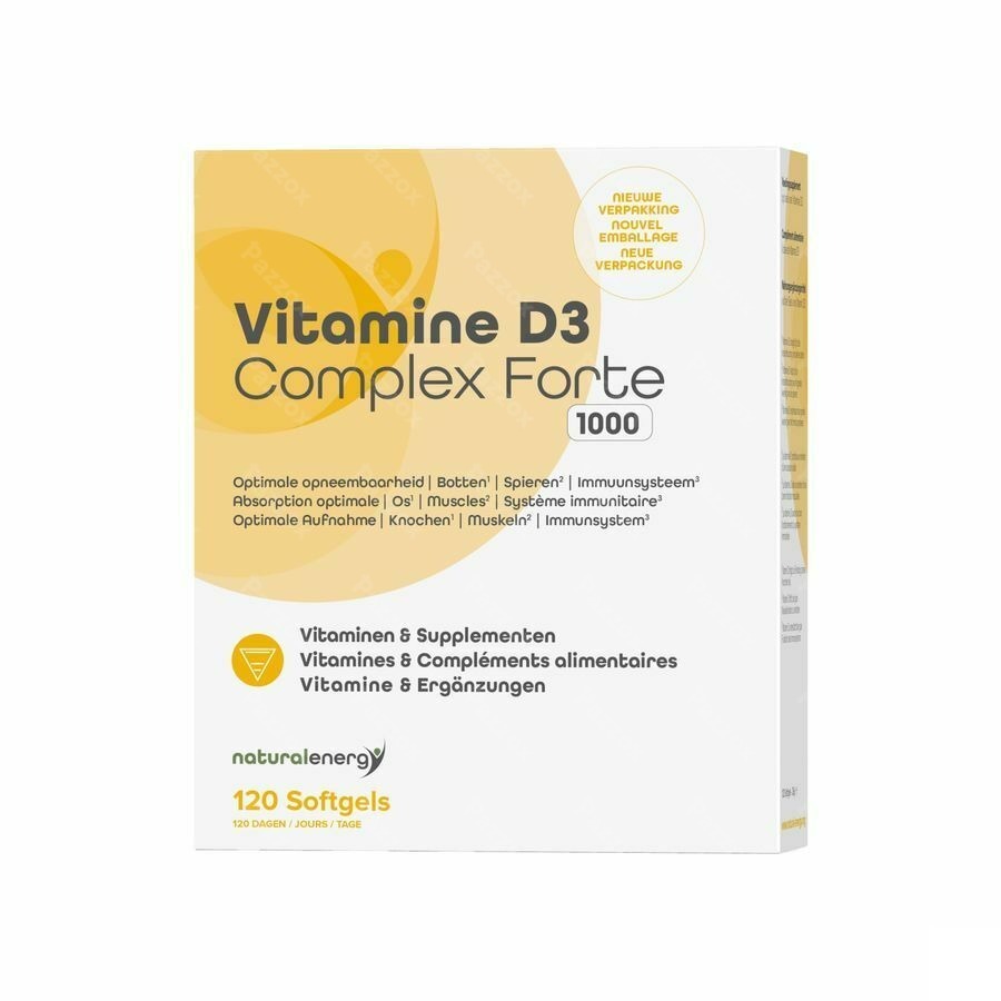 Natural Energy Vitamine D3 Complex Forte 1000 IU 120 Parels