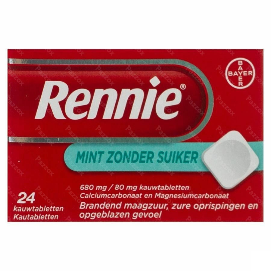 Rennie Mint S/sucre Comp A Croquer 24