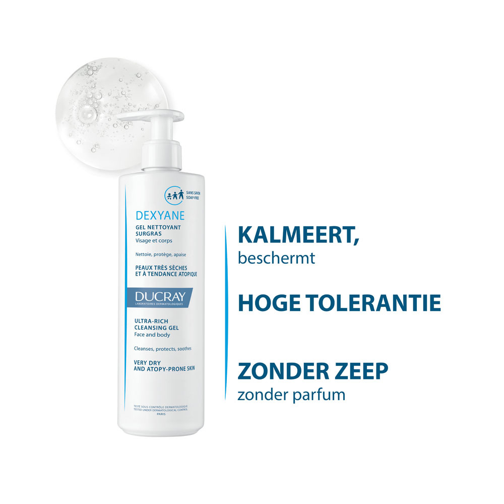 Ducray Dexyane Reinigende Gel Overvet 400ml