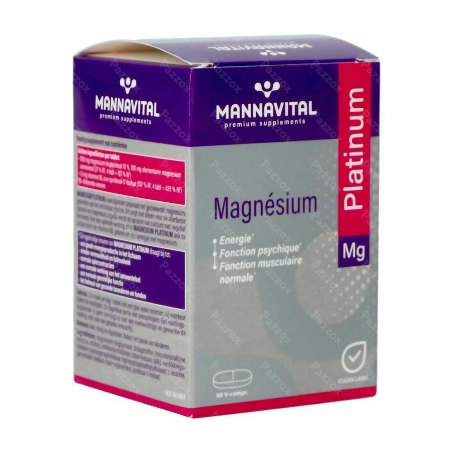 Mannavital Magnesium Platinum 90 Comprimés