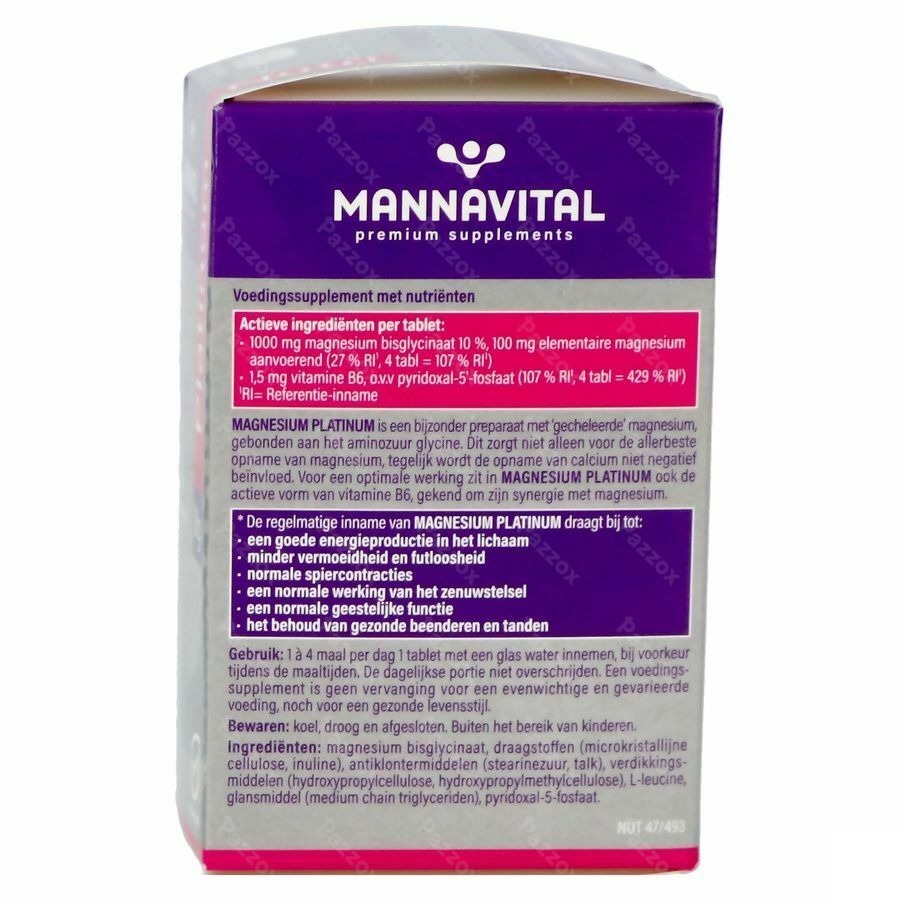 Mannavital Magnesium Platinum 90 Tabletten