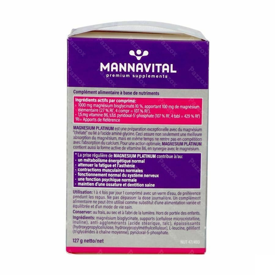 Mannavital Magnesium Platinum 90 Comprimés