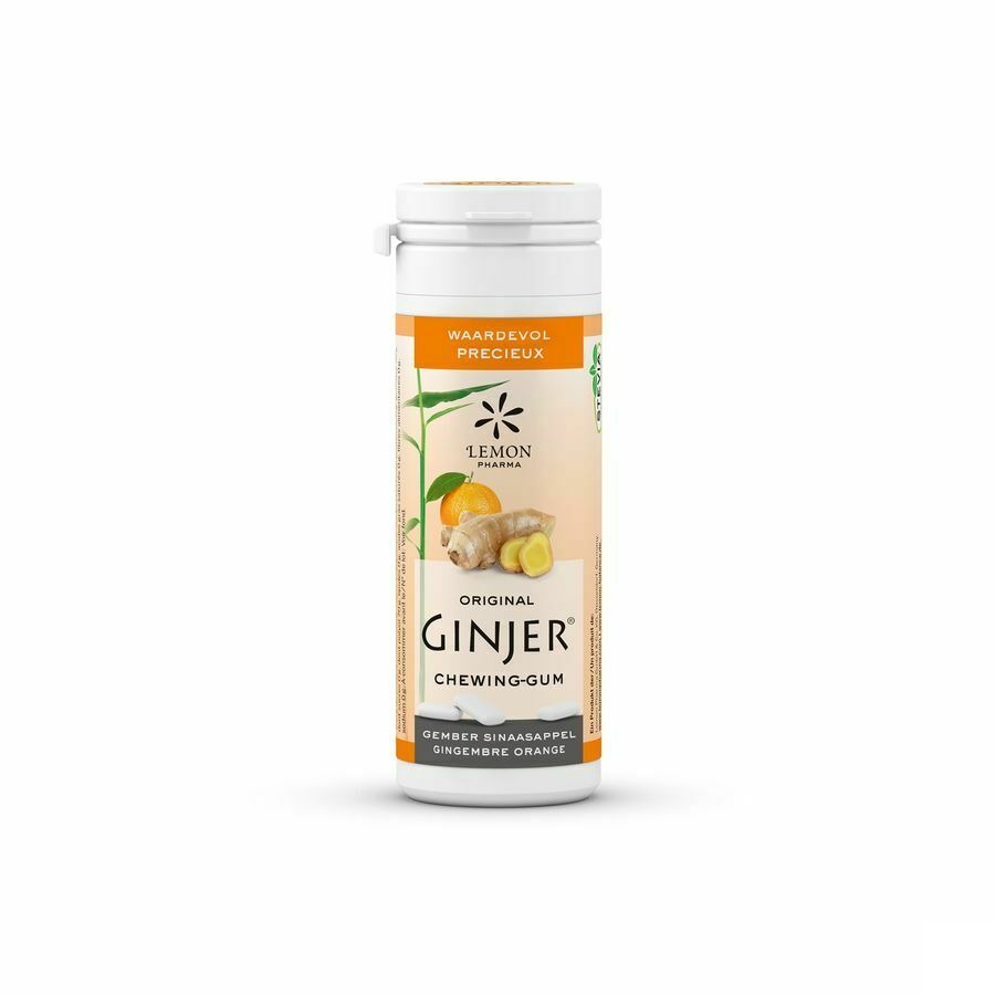 Ginjer Original Xylitol Kauwgom 30gr - Lemon Pharma