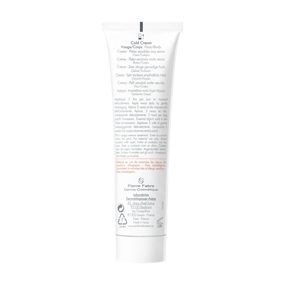 Avene Cold Cream Creme Nf 100ml