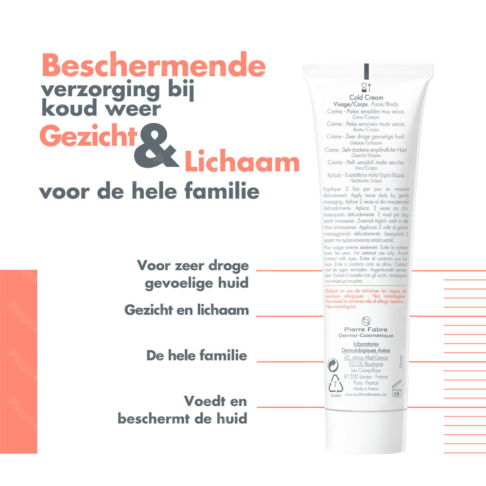 Avene Cold Cream Creme Nf 100ml