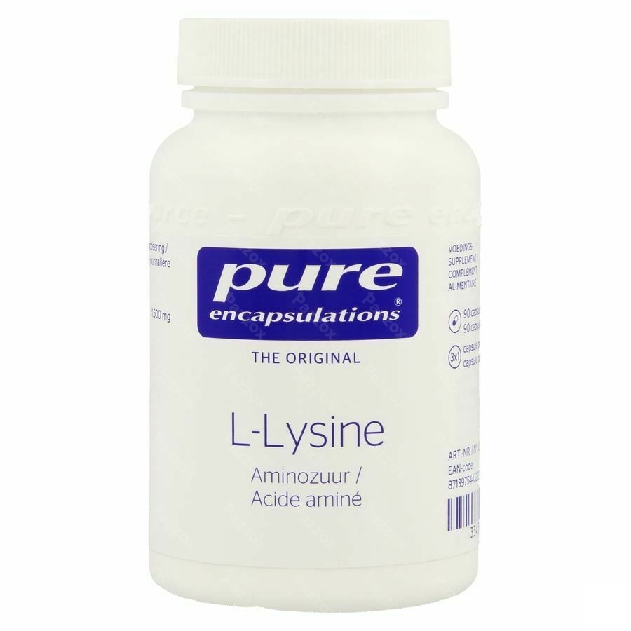 Pure Encapsulations L-lysine Acide Amine 90 Gélules