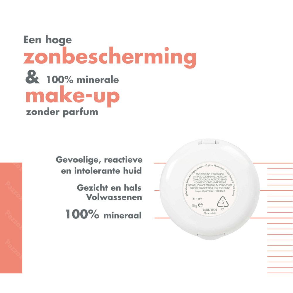 Avene Zon Compact Getint Spf50+ Goud 10g