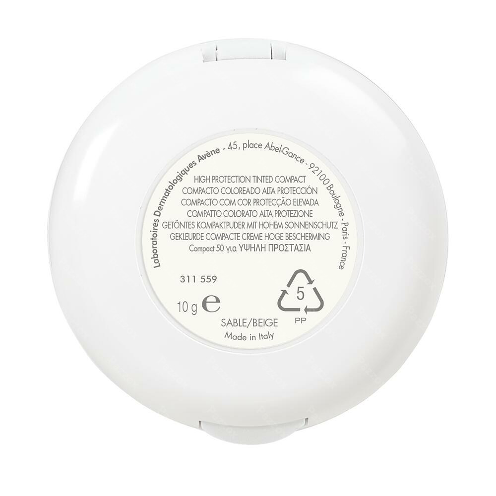 Avène Compact Getinte Zonnecrème SPF50+ Zand 10g