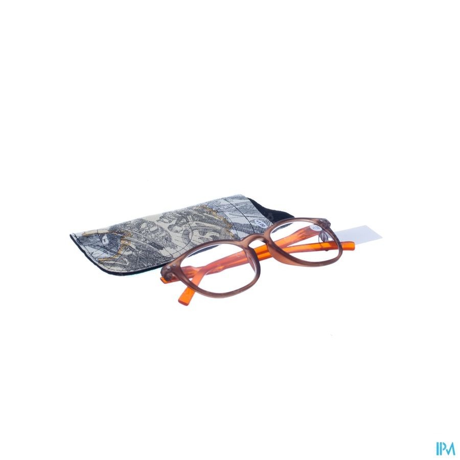 Pharmaglasses Lunettes Comp. +1.00 Brown/orange