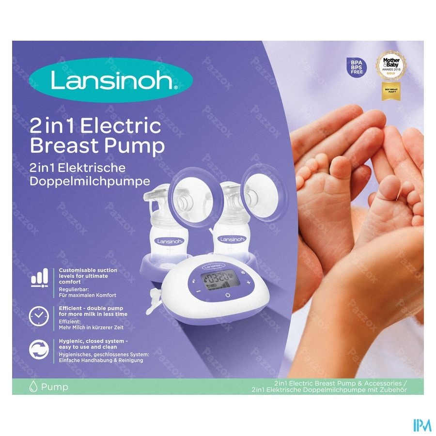 Lansinoh 2in1 Dubbele Elektrische Borstkolf