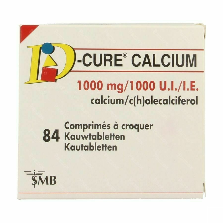 D-Cure Calcium 1000mg/1000ui 84 Kauwtabletten