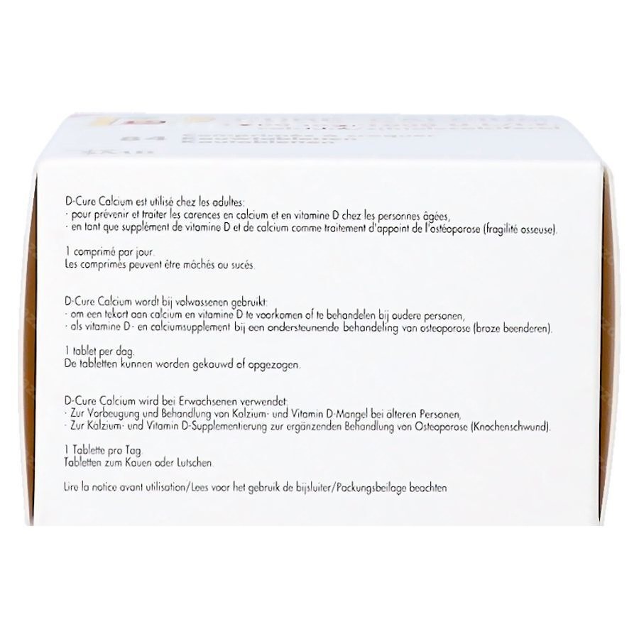 D-Cure Calcium 1000mg/1000ui 84 Kauwtabletten