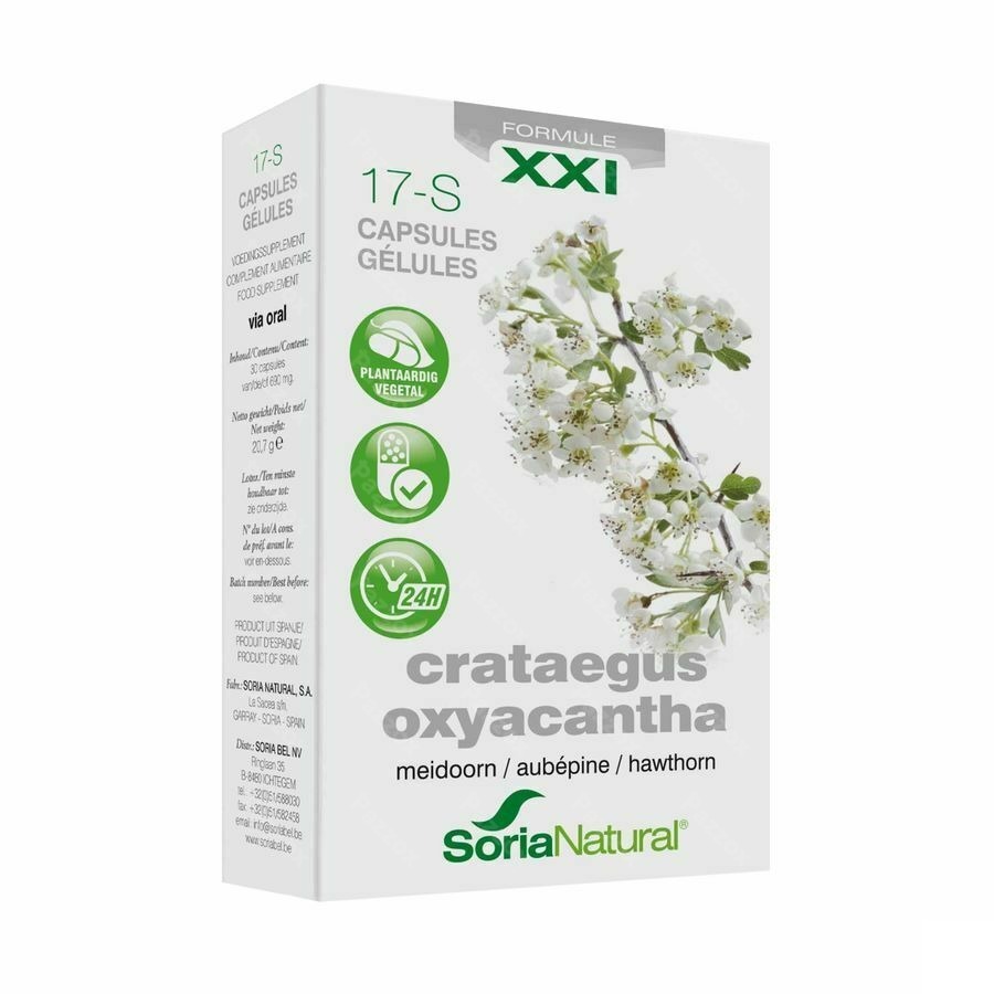 Soria 17-S Crataegus oxyacantha XXI Meidoorn 300mg 30 Capsules