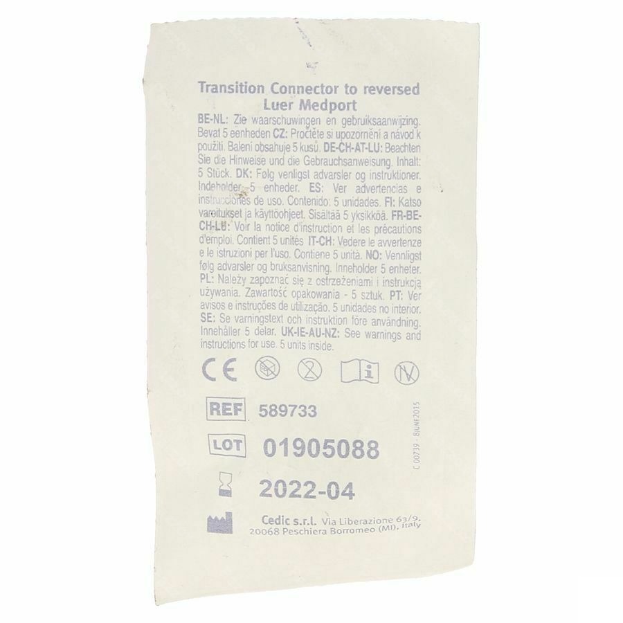 Connecteur Transition Sonde Luer