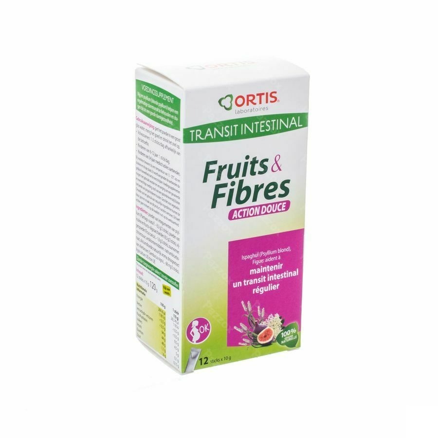 Ortis Fruits & Fibres Action Douce Stick 12x10g