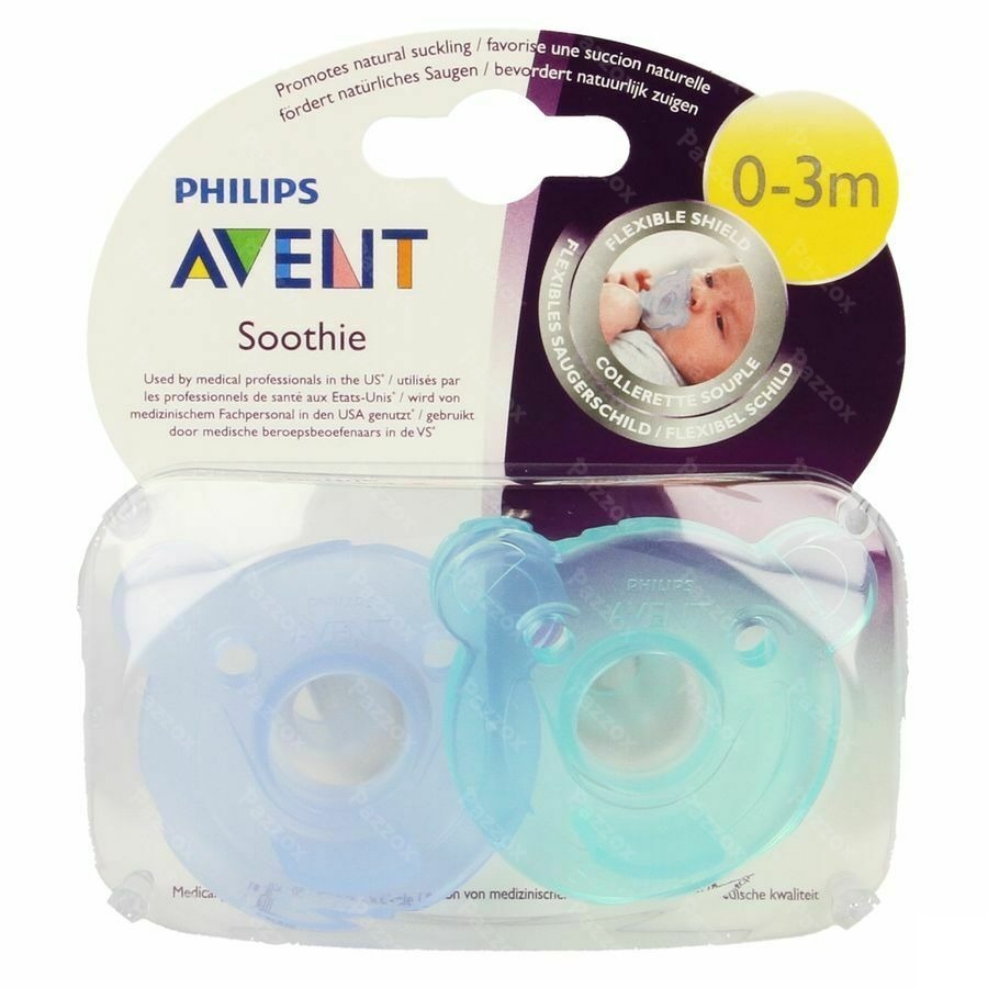 Philips Avent Fopspeen Soothie 0-3 Maanden 2st Roze/Paars